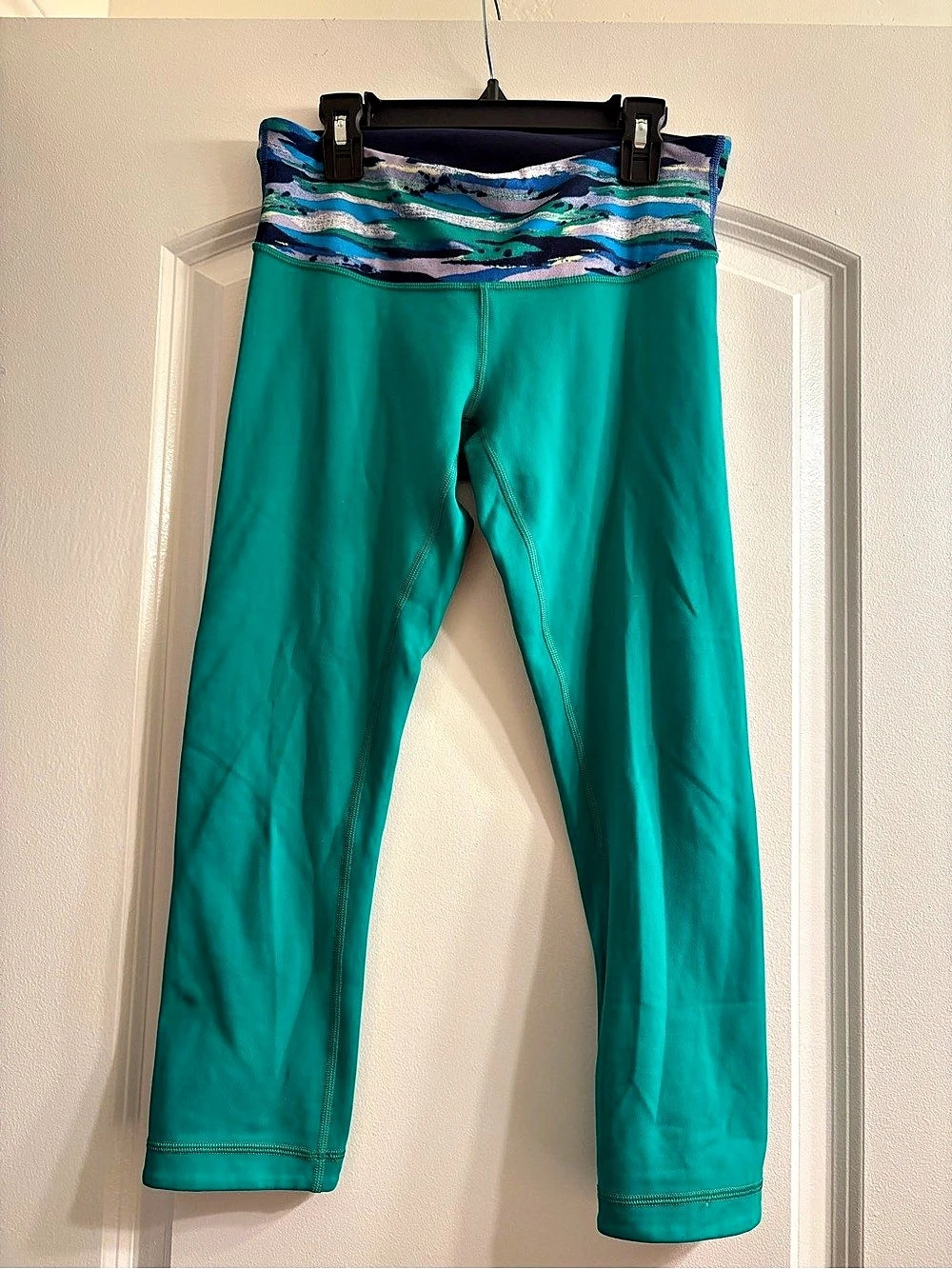 Lululemon Crop Leggings Green & Blue